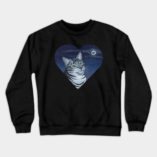 Silver Tabby Cat Crewneck Sweatshirt